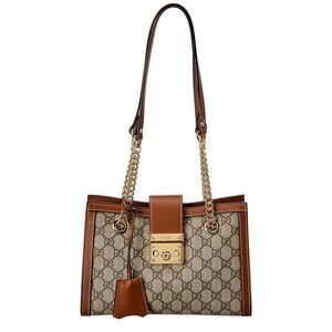 Gucci Padlock Small Gg Supreme Canvas & Leather Shoulder Bag